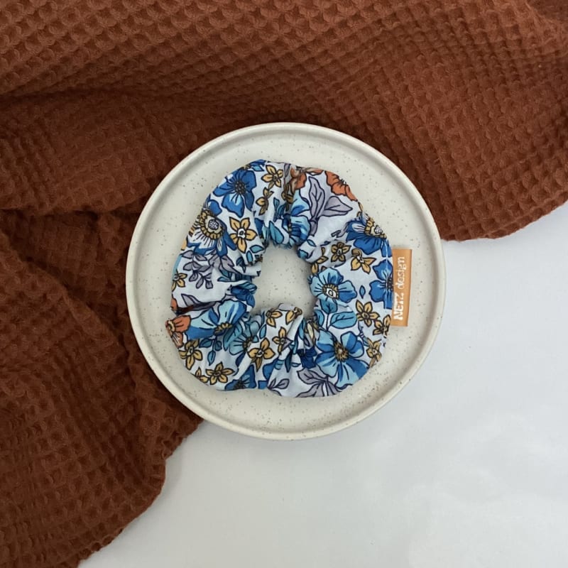 Scrunchie-blauw