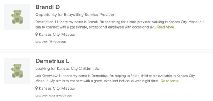 find a babysitting job in my area
