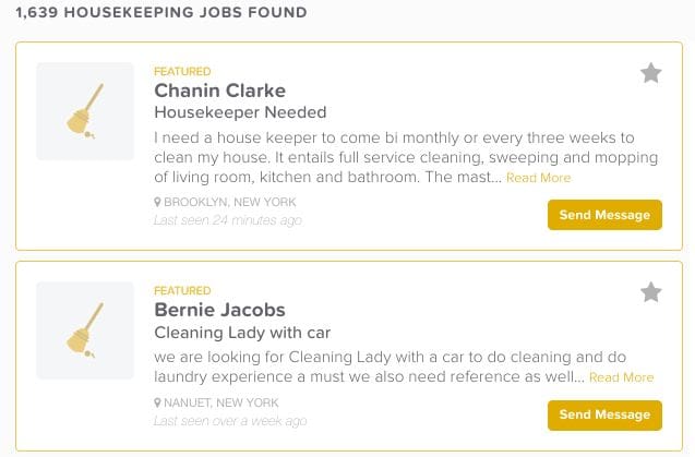 housekeeping jobs in new york city clean house jobs