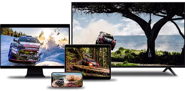 Image of devices Rally.TV is available on