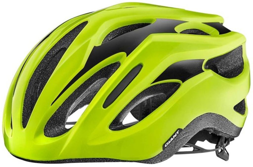 yellow road bike helmet