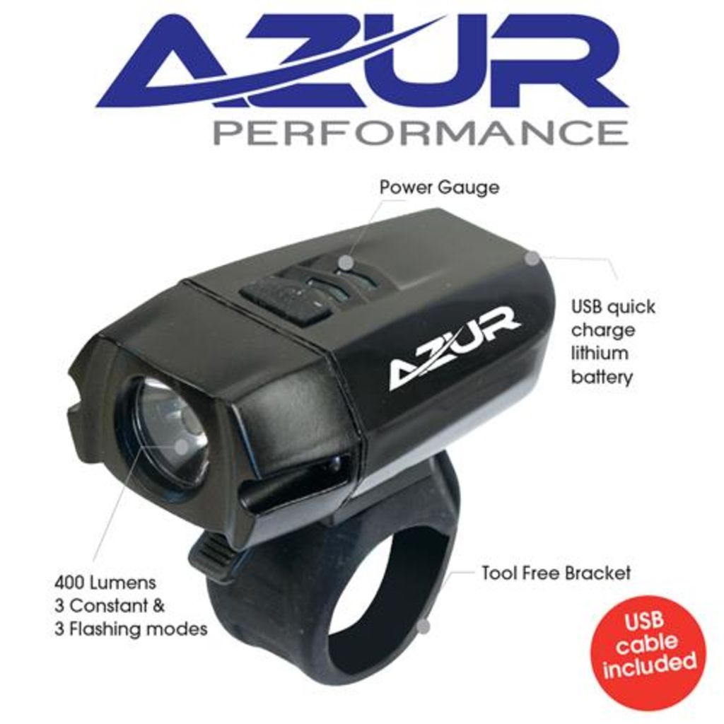 azur bike light charging