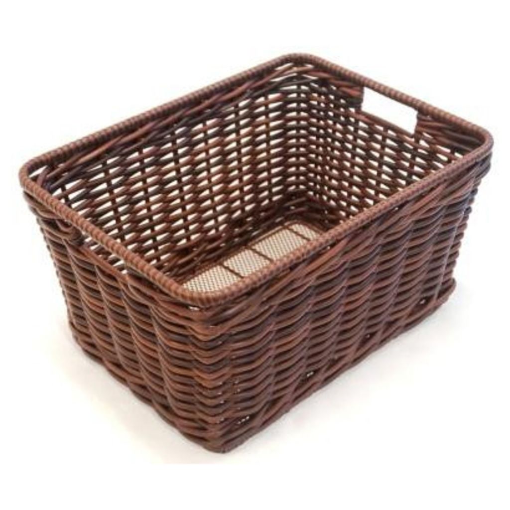 Retro Wicker Fixed Rear Basket Brown Ivanhoe Cycles