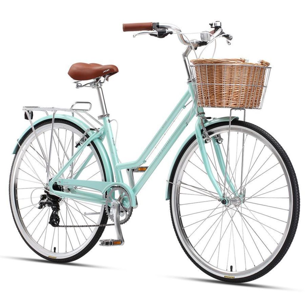 mint bike with basket