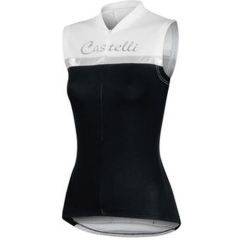 Castelli Promessa Womens Sleeveless Jersey - Black/White