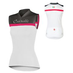 Castelli Promessa Womens Sleeveless Jersey - White/Grey