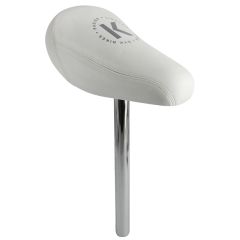 BYK E-450 Kids Bike Saddle with Post - White 1