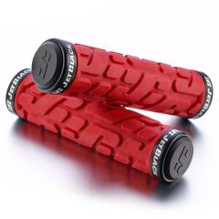 Jetblack Rivet Lock On Grips - Red/Black