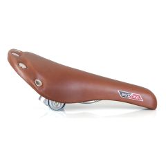 Endzone Retro Vinyl Saddle - Tan Brown