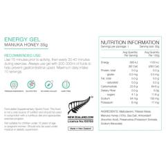 PURE Sports Nutrition Energy Gel Manuka Honey 35g