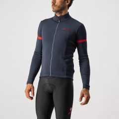 Castelli Fondo 2 Long Sleeve Mens Jersey - Savile Blue/Red 2