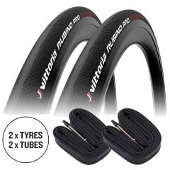 Vittoria Rubino Pro Folding Tyre + Tube Twin Pack