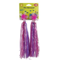 Kids Handlebar Streamers - Pink Windmill Flowers