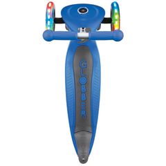 Globber Primo Foldable Lights 3 Wheel Scooter - Navy Blue