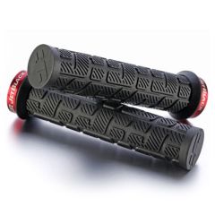 Jetblack RIP Single Lock On Grips - Black/Red