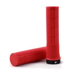 QBP Single Lock On MTB Grips - Red