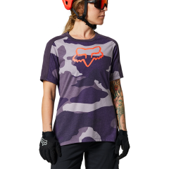 Fox Womens Ranger Drirelease MTB Jersey - Dark Purple Camo