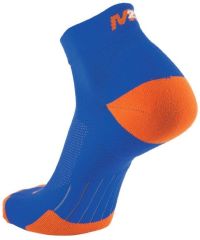 M2O Low Rise Socks -Blue/Orange  XL