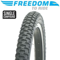 16 x 2.125 Black Bicycle Tyre