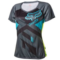 Fox Lynx Short Sleeve Womens Jersey - Charcoal M