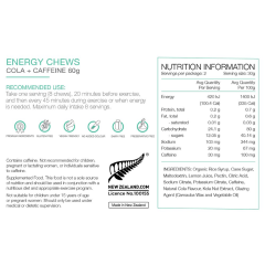 PURE Sports Nutrition Energy Chews Kola Nut & Lemon Juice 60g