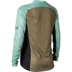 Fox Defend Womens Long Sleeve Jersey - Olive Green 2