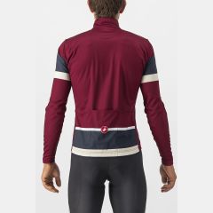 Castelli Passista Long Sleeve Mens Jersey - Bordeaux/Savile Blue 2