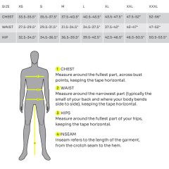 Pearl Izumi Mens Non-Numeric Sizing Chart