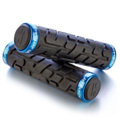 Jetblack Rivet Lock On Grips - Black/Cyan