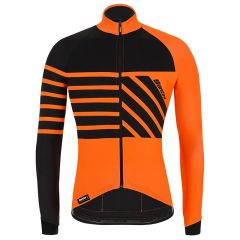 Santini Svolta Thermal Long Sleeve Jersey - Fluro Orange