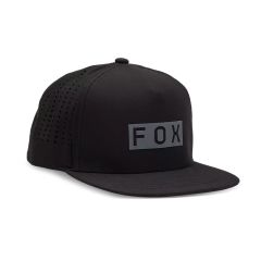 Fox Wordmark Tech Snapback Hat - Black 1