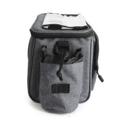 Azur Touring Handlebar Bag with Phone Pouch - Grey