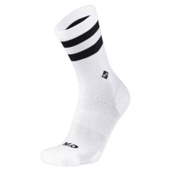 M2O Stripe Crew Plus Socks - White/Black