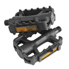 Azur Grip Flat Pedals 9/16" Axle - Black