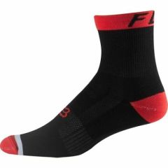 Fox Logo Trail 6" Socks - Black/Red