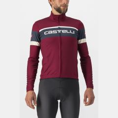 Castelli Passista Long Sleeve Mens Jersey - Bordeaux/Savile Blue 1