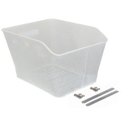 Wire Mesh Fitted Rear Basket - White