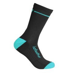 Bellwether Optime Socks - Black/Aqua 1