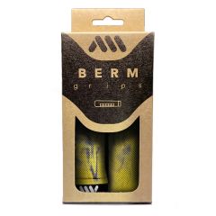 All Mountain Style AMS Berm Single Lock On MTB Grips - Yellow Camo 2