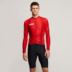 Pedla BOLD LunaHEX Mens Long Sleeve Jersey - Deep Red 1