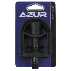 Azur Plastic Kids Pedals 80mm 1/2" - Black