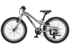 GT Stomper Prime 6 Speed 20" Kids Bike - Silver