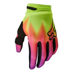 Fox 180 Statk MTB Gloves - Yellow/Pink 1