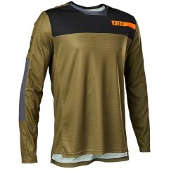 Fox Defend Moth Long Sleeve Jersey 2021 - Bark 1