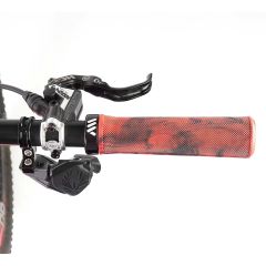 All Mountain Style AMS Berm Single Lock On MTB Grips - Red Camo 3