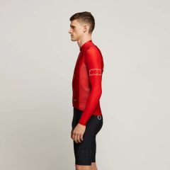 Pedla BOLD LunaHEX Mens Long Sleeve Jersey - Deep Red 3