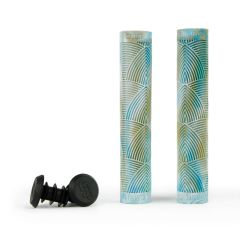 Crisp Scooter/BMX Grips 160mm - Blue/White/Gum