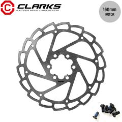 Clarks CDR16L Lightweight Stainless Steel Disc Rotor Silver - 160mm