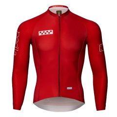 Pedla BOLD LunaHEX Mens Long Sleeve Jersey - Deep Red 4