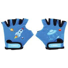 Globber Kids Gloves - Blue Rocketship